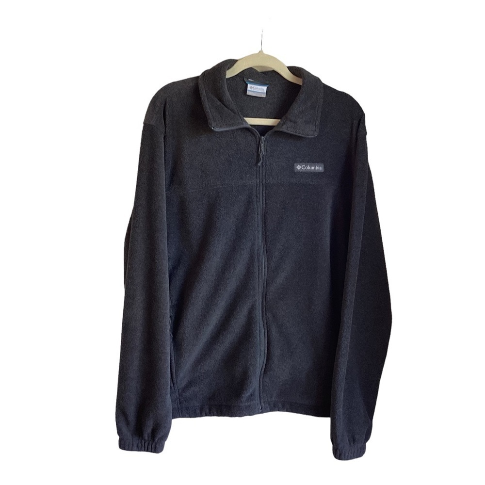 Columbia Men’s Fleece Gray Full Zip Jacket.  Size L